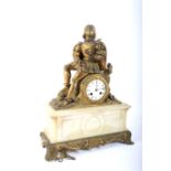 A 19th century mantel clock.