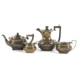 A George V silver four piece tea and coffee service.