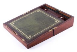 A 19th century rosewood writing box.