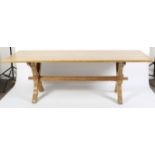An early 20th century oak refectory table.