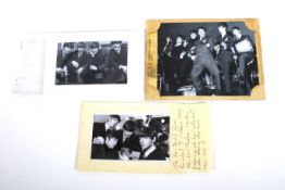 Beatles Memorabilia: an autographed card envelope,