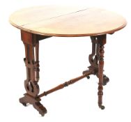 A Victorian burr walnut Sutherland table.