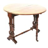 A Victorian burr walnut Sutherland table.