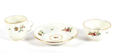 A Bristol (Champions) porcelain trio, circa 1775.