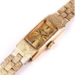 A vintage ladies 9ct gold manual wind Accurist wristwatch.