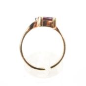 An 18ct gold Rubelite tourmaline and diamond ring,