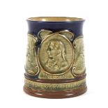 A late 19th century Royal Doulton stoneware commemorative Lord Nelson mug.