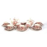 A late 19th century Charles Allterton pottery Punch pattern part tea service.