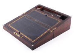 A 19th century rosewood writing box.