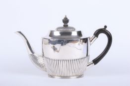 A late Victorian silver teapot by Mappin & Webb.