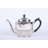 A late Victorian silver teapot by Mappin & Webb.