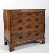 A Georgian mahogany chest of drawers.