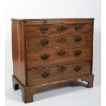 A Georgian mahogany chest of drawers.