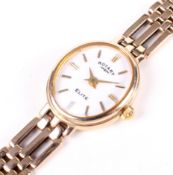 A vintage ladies 9ct gold Rotary elite wristwatch.