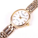 A vintage ladies 9ct gold Rotary elite wristwatch.