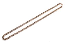 A modern 9ct gold curb link necklace. Import marks for Birmingham 1990, 51cm long, 21.