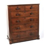 A Victorian mahogany chest of drawers.