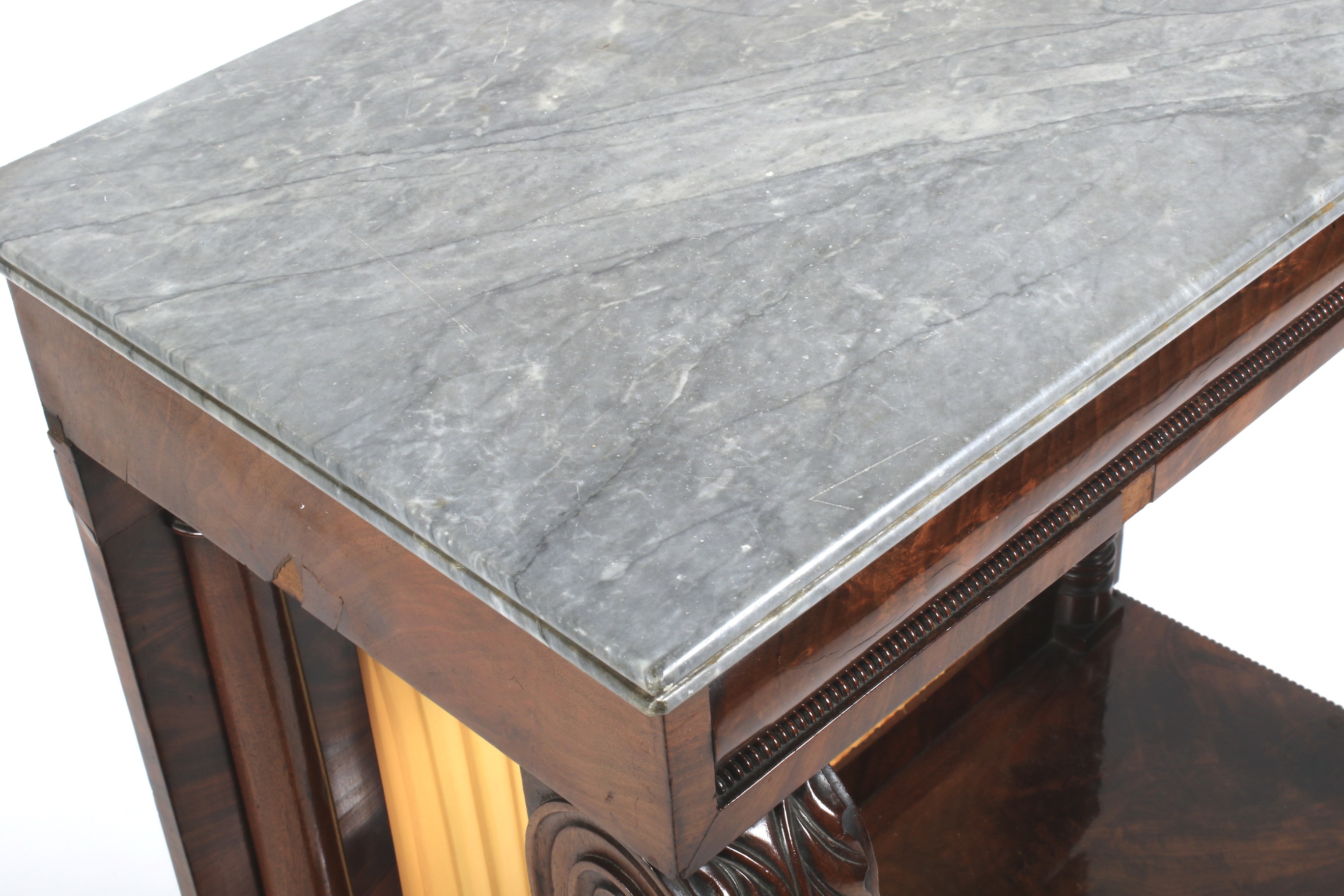 A William IV mahogany marbled topped console table. - Image 2 of 3