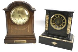 Two 20th century mantle clocks.