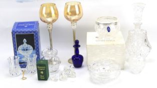 As assortment of glassware.