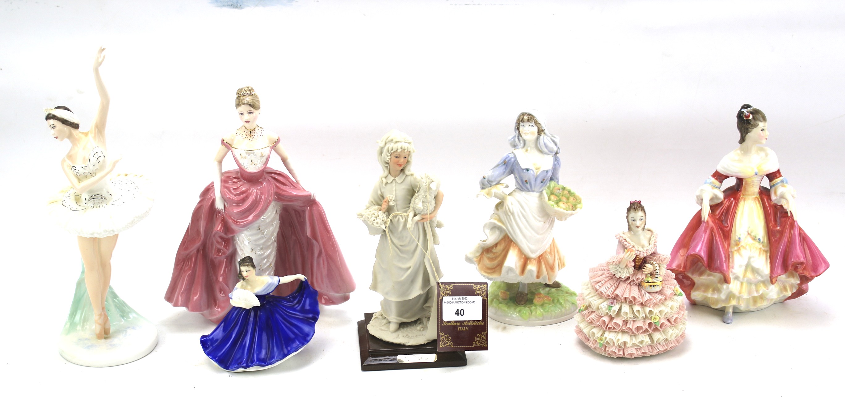 An assortment of ceramic figures.