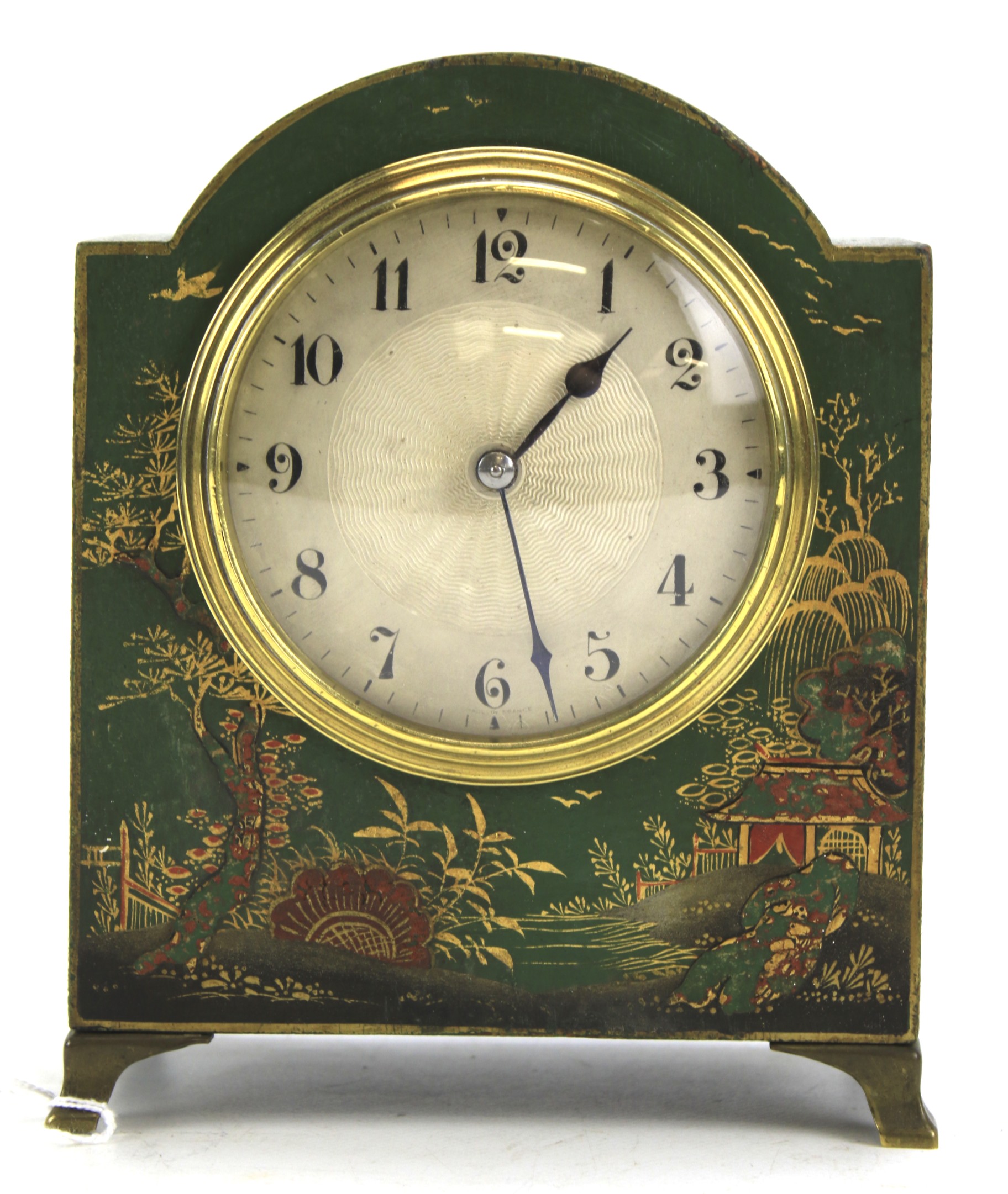 A 20th century Chinoiserie mantel clock. - Image 2 of 2