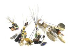 An assortment of ladies hat pins, of varying designs,