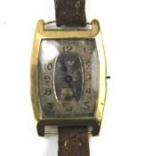 A vintage 9ct gold cased dress watch.