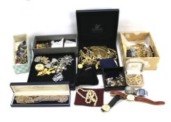 A large quantity of costume jewellery.