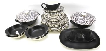 A Poole pottery part dinner service.