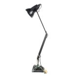 A Herbert Terry & Sons black anglepoise adjustable table lamp.