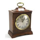 A Hampton & Sons (Pall Mall East) walnut veneered bracket clock.