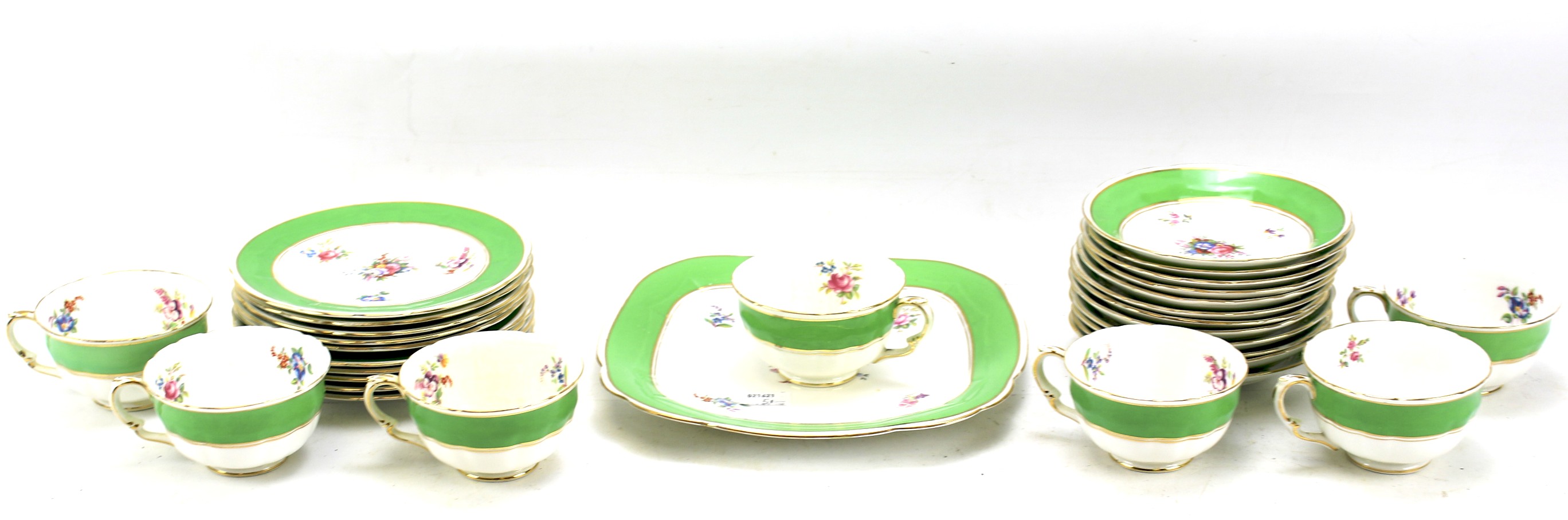 A Crown Staffordshire part tea service.