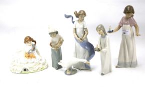 An assortment of ceramic figures.