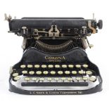 A Corona Special portable typewriter by LC Smith (USA).