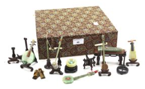 An oriental set of miniature instruments.