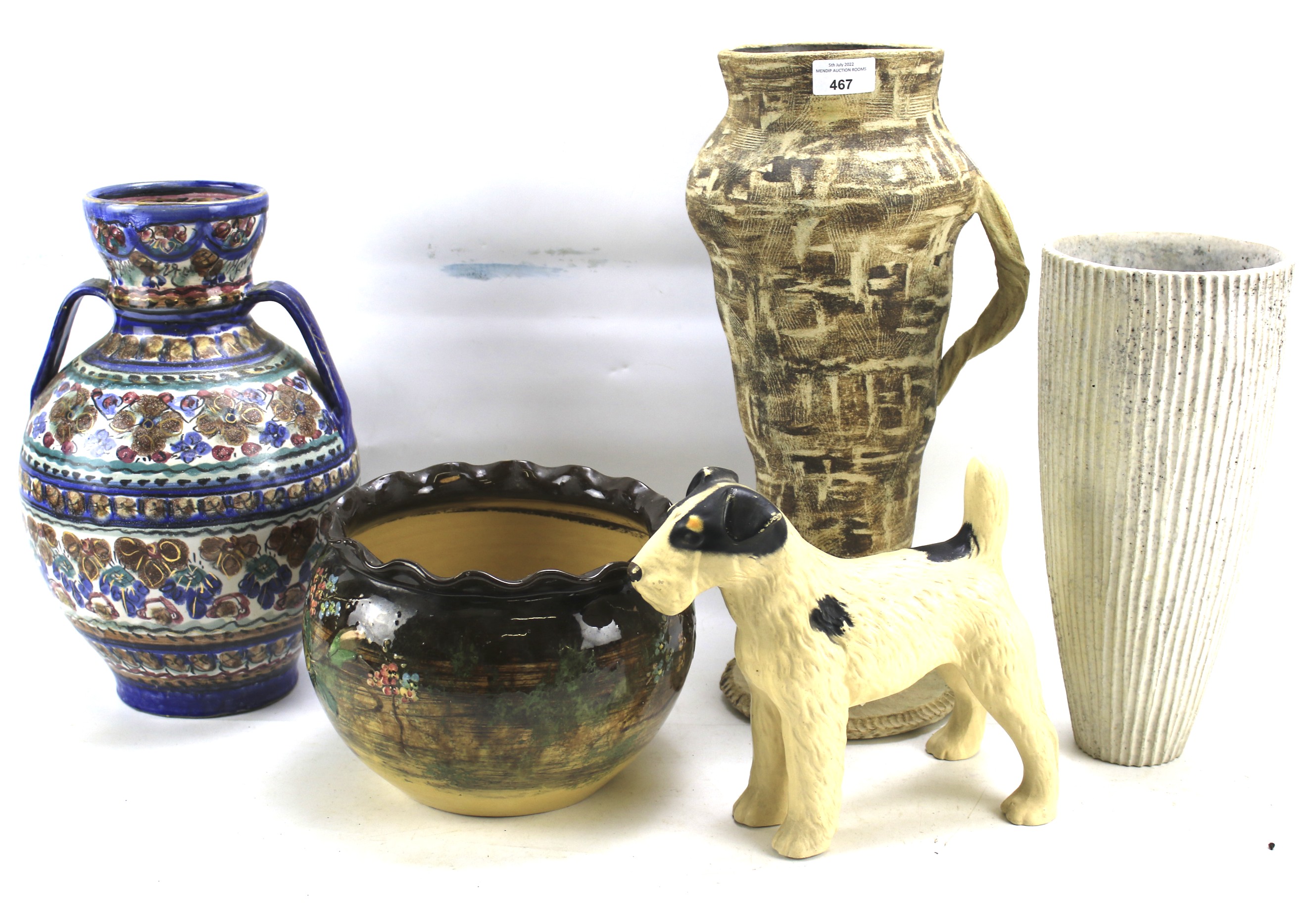 Five pieces of 20th century ceramics.