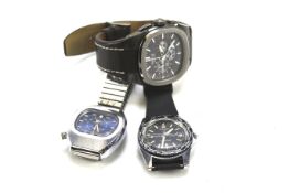 Two Sicura watches and a Breil 'Milano' watch.