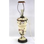 A late 19th century Bria & Sons ceramic adapted table lamp.