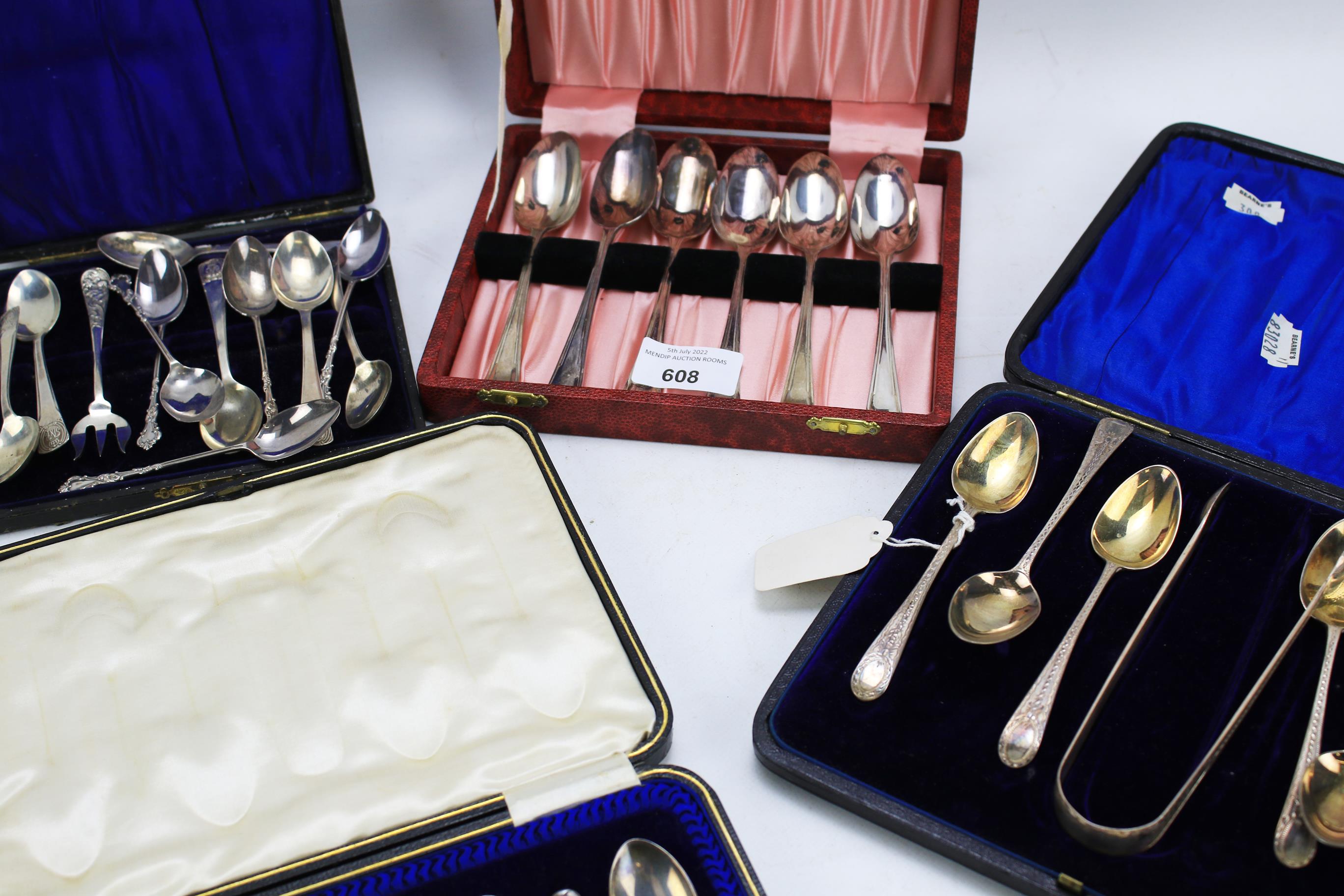 Cased silver and plated flatware. - Image 2 of 2