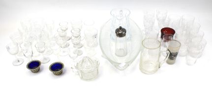 An assortment of glassware.