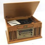 A modern vintage collection CD record deck.