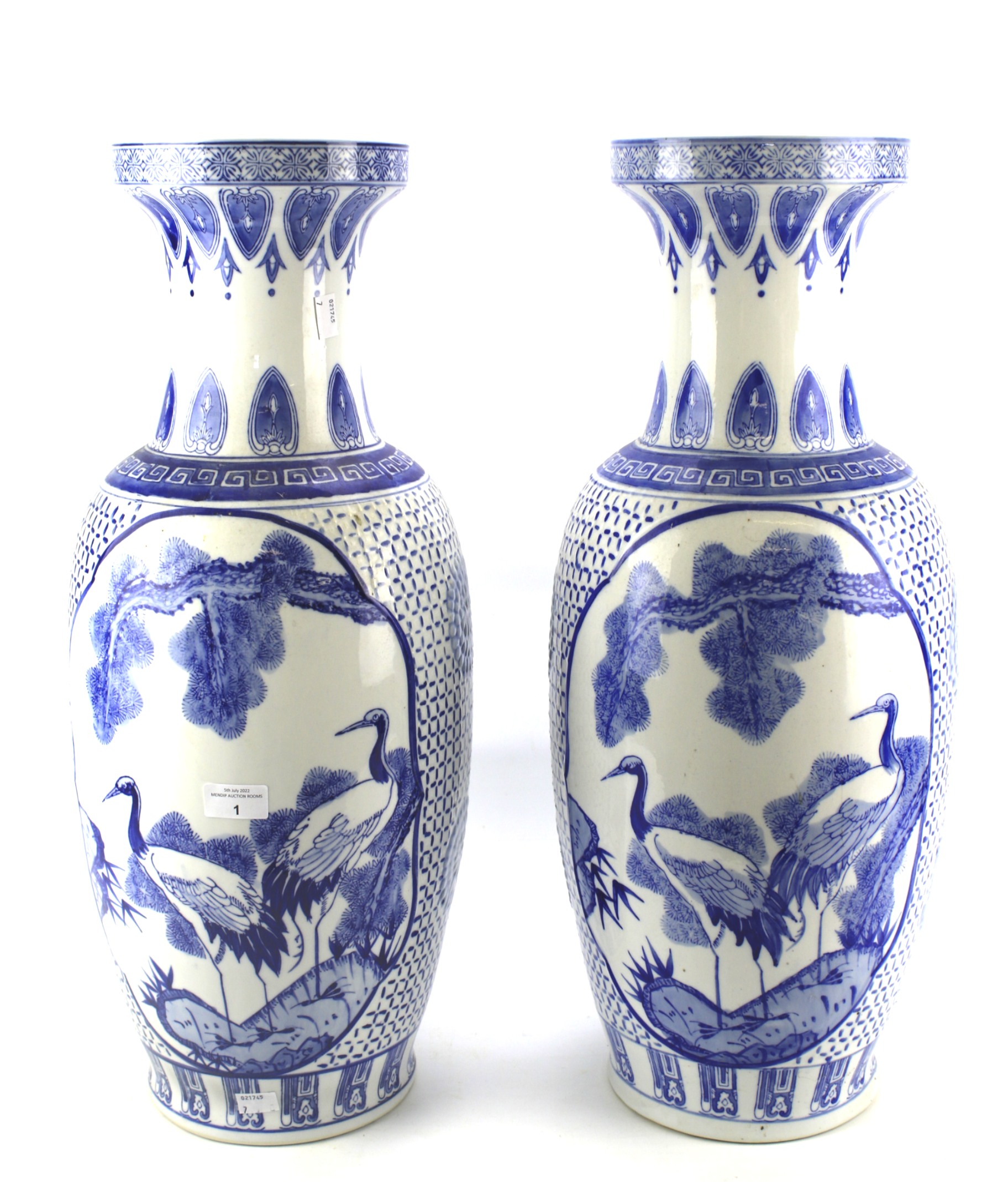 A pair of large Chinese vases.