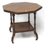 A late 19th century mahogany side table.