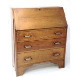 A 20th century mahogany bureau.