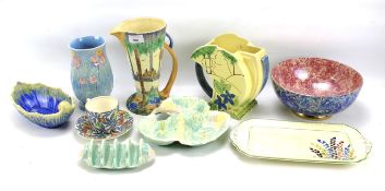 A group of Art Deco ceramics.