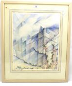 A Les Matthews contemporary watercolour.