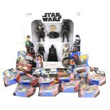 An assortment of Star Wars Toys.