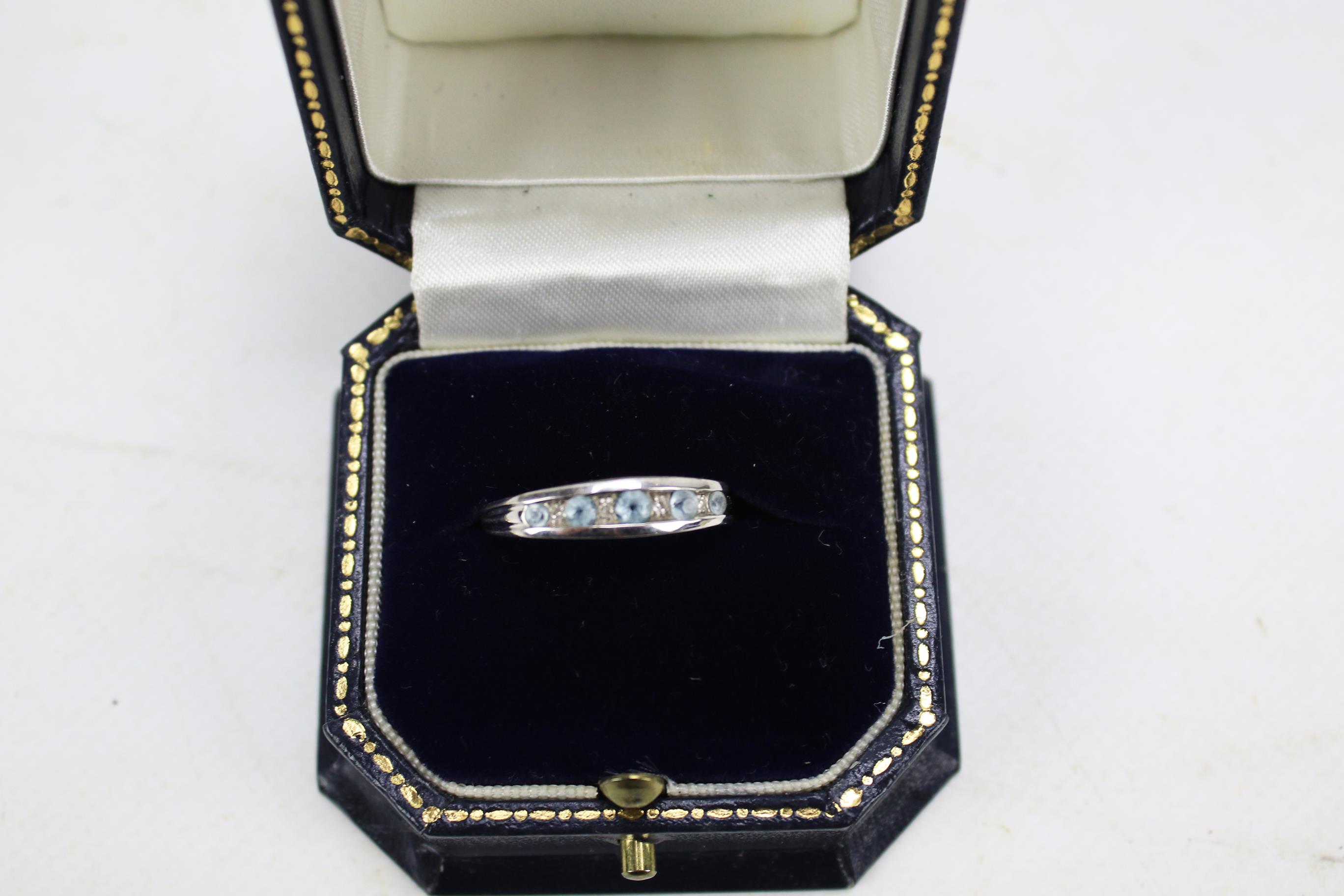 A 9ct white gold gem set ring. - Image 2 of 2