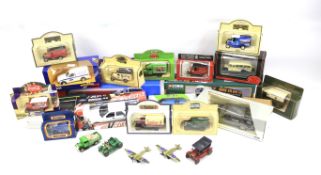 An assortment of boxed diecast cars.